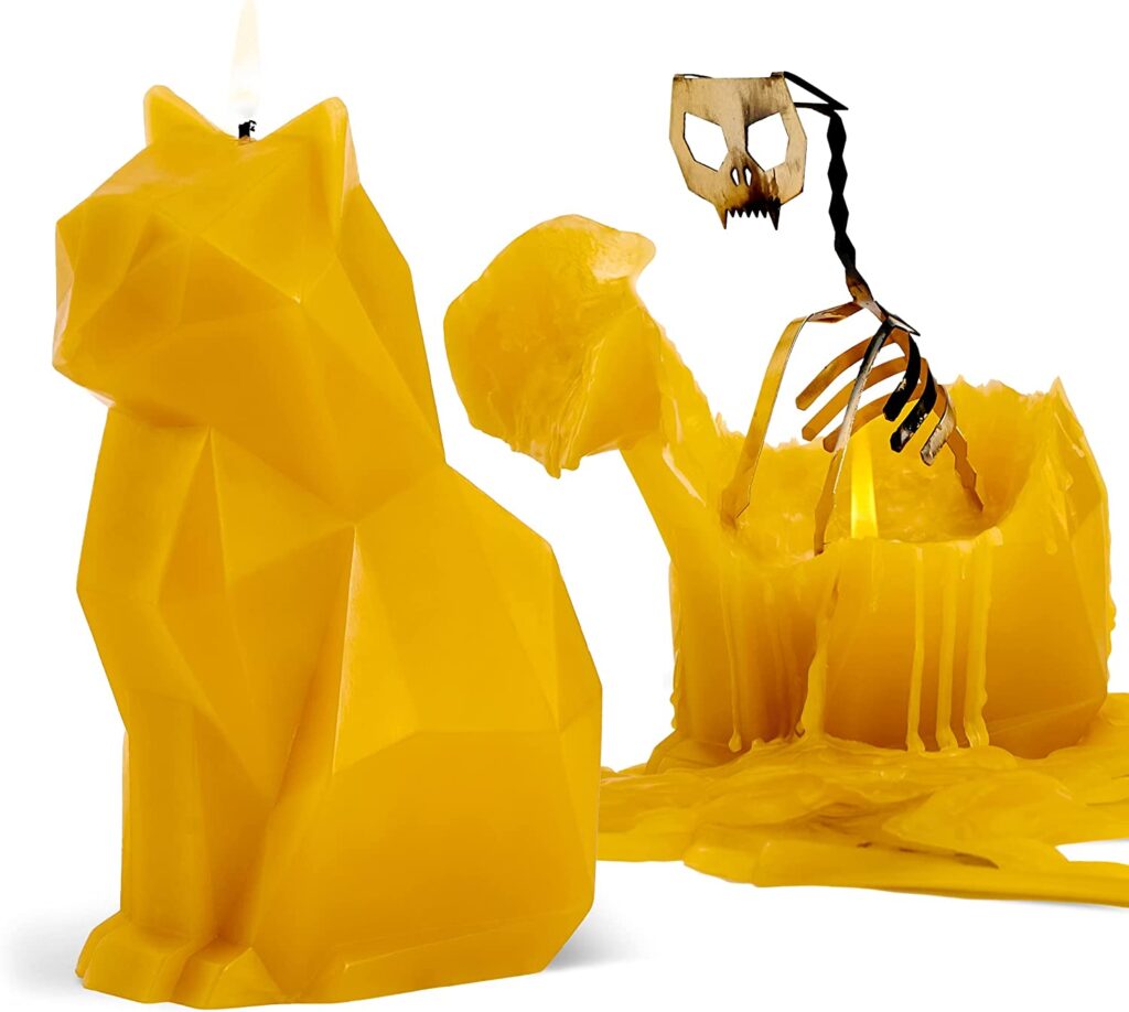 PyroPet Cat Mustard Yellow Candle - Best Christmas PyroPet Cat Candle